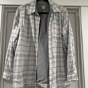 L.L. Bean Plaid Fleece Lined Flannel